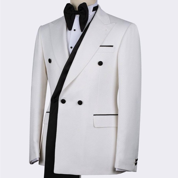 Men’s White Black tuxedo